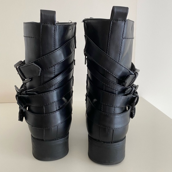 Torrid Black Zip Ankle Boots with Straps - 10W - Picture 5 of 8